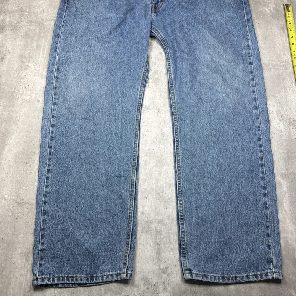 Levi's 505 Jeans Mens 44x30 Blue Regular Fit Straight Leg Medium Wash Denim